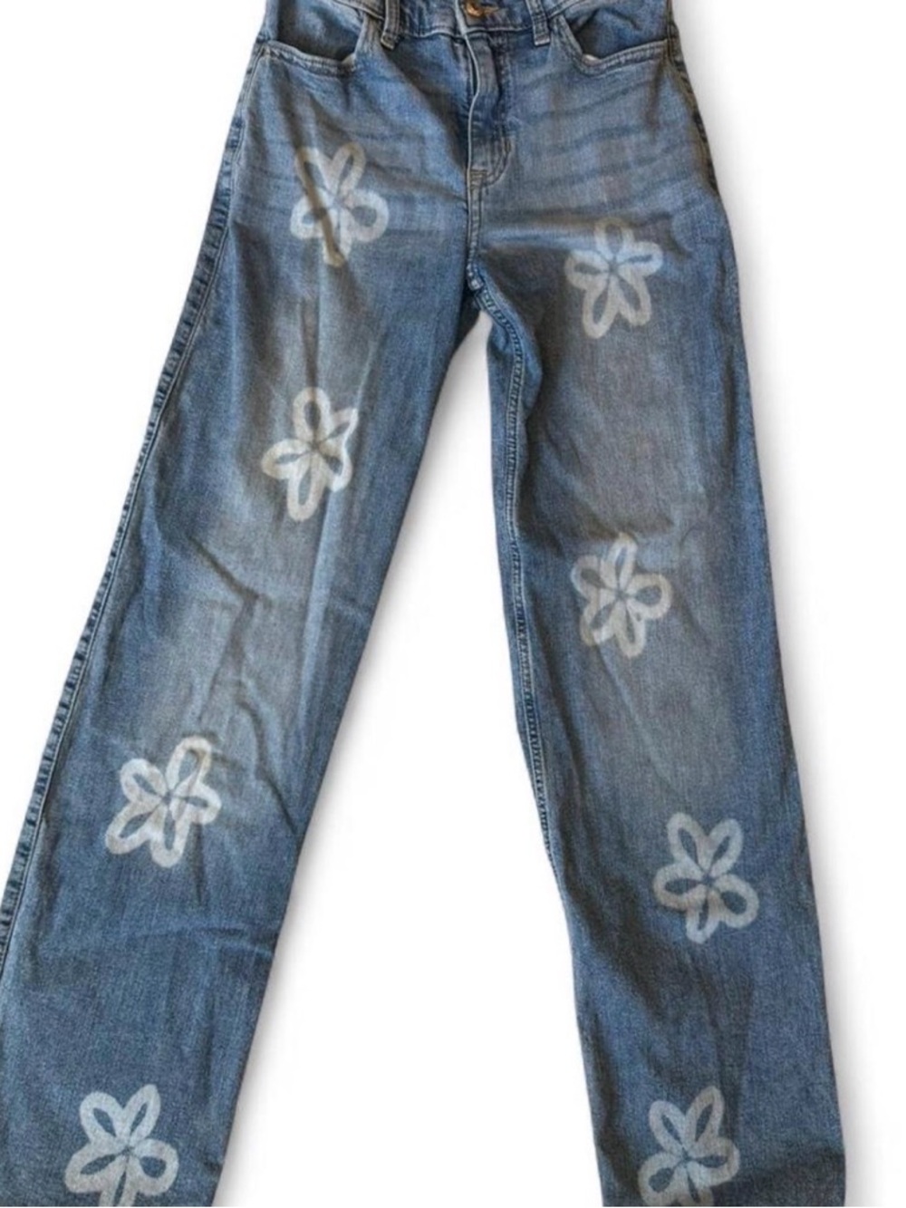 Tween  Floral Print Straight-Leg Jeans A&F size 15/16 Abercrombie kids